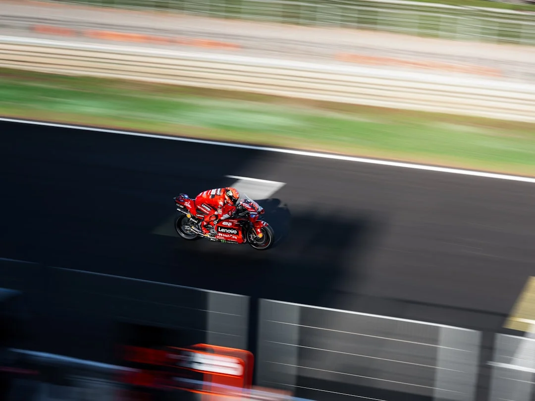 Sportbike braking on track