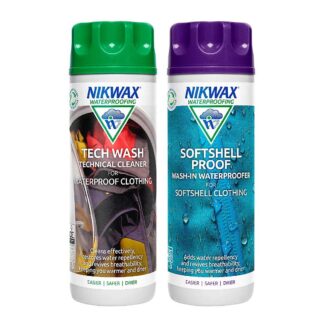 Nikwax Tech Wash/Softshell Proof Wash-In 300ml/300ml Twin Pack Single