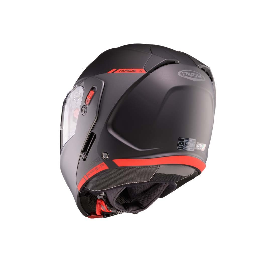 Caberg Horus X Ray Black/Grey/Red Helmet - Image 4
