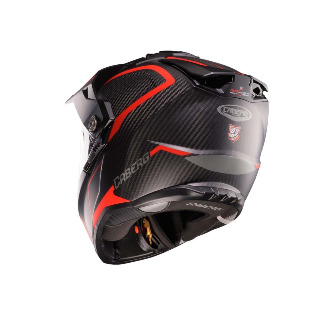 Caberg Tanami Carbon Gravity Red/Grey Helmet - Image 4