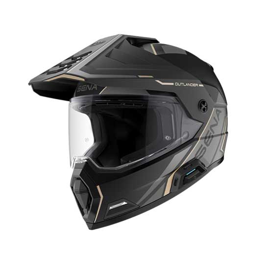 Sena Outlander Smart Dual Sport Helmet w Mess Comms Matt Black