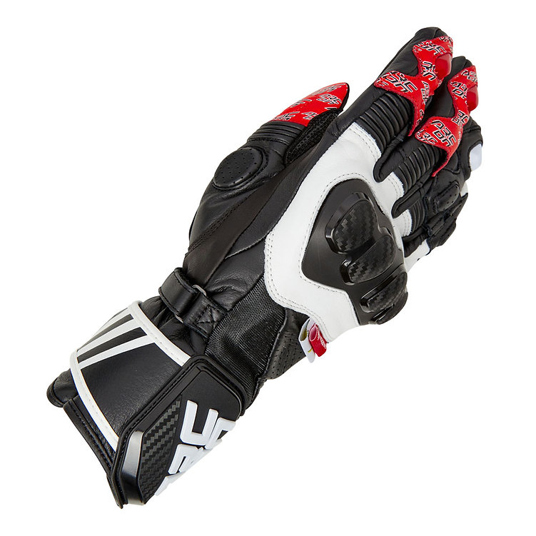 Arc On 034 RS CE Motorcycle Gloves Black/White/Red