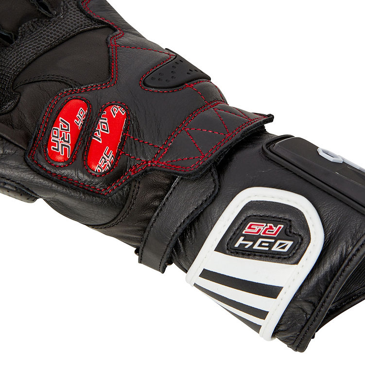 Arc On 034 RS CE Motorcycle Gloves Black/White/Red