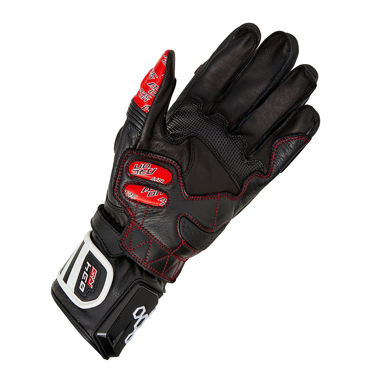 Arc On 034 RS CE Motorcycle Gloves Black/White/Red