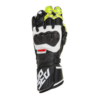 Arc On 034 RS CE Motorcycle Gloves Black/White/Yellow