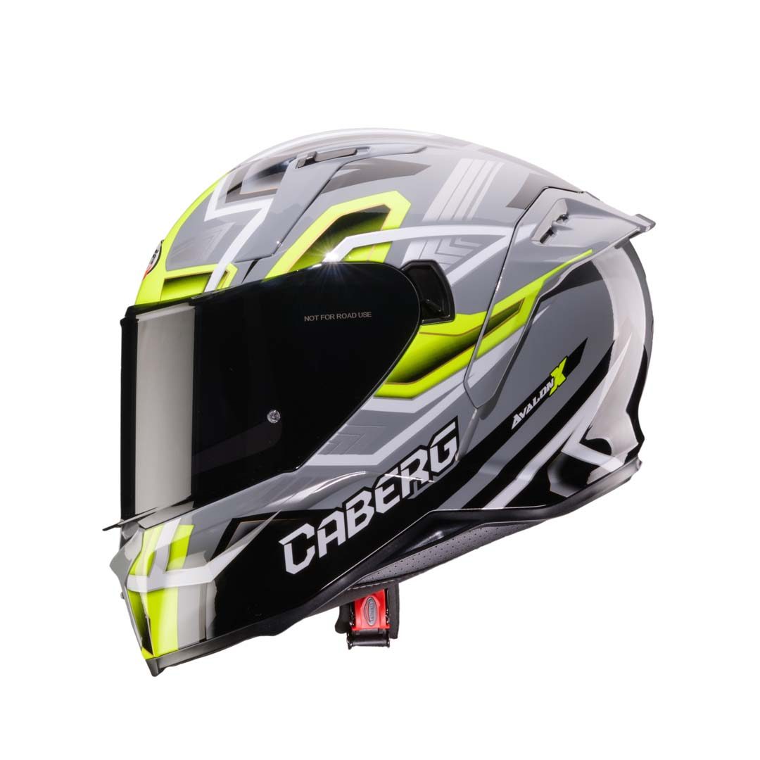 Caberg Avalon X Brama Grey/Yellow Fluo/Black Helmet - Image 2