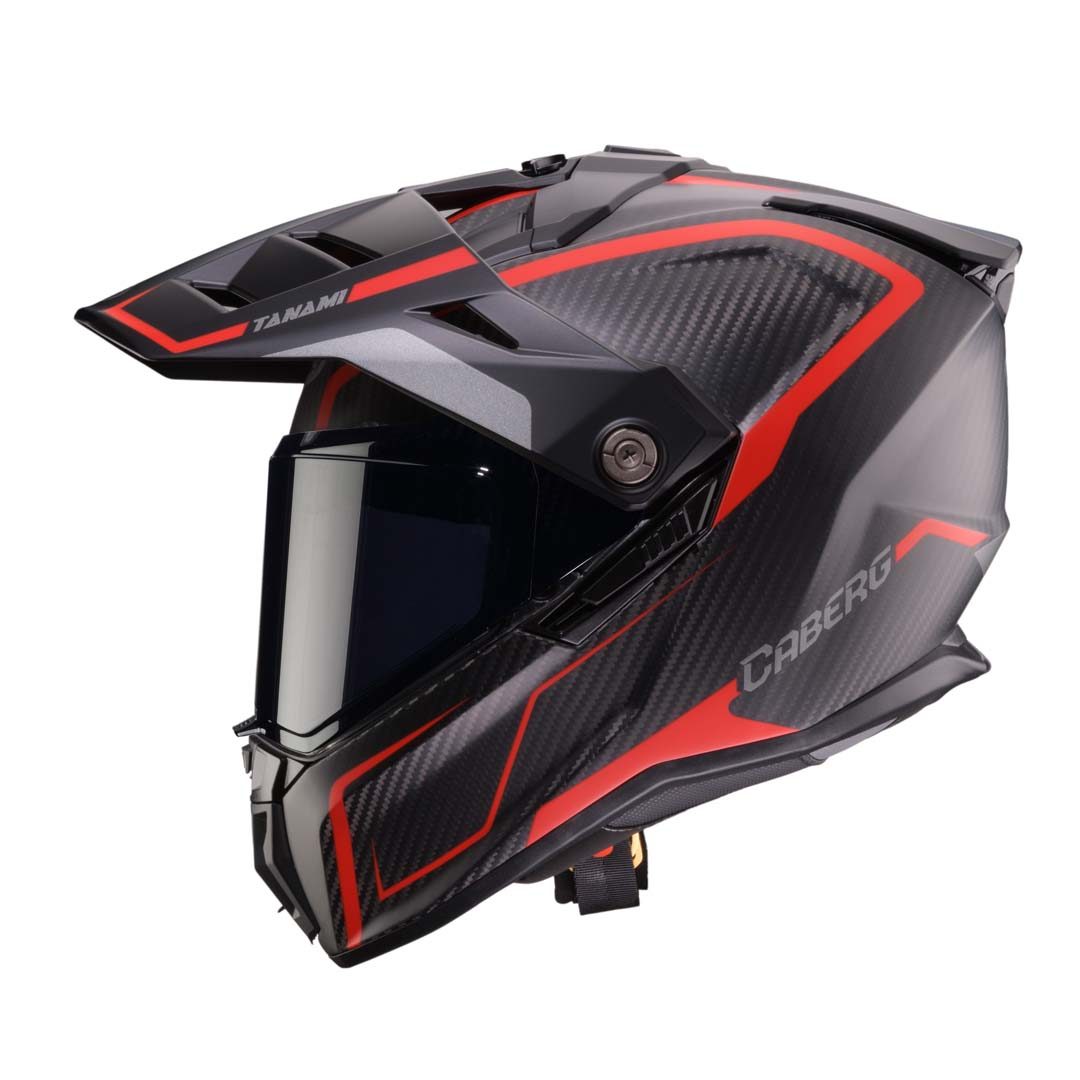 Caberg Tanami Carbon Gravity Red/Grey Helmet - Image 3