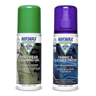 Nikwax Footwear Cleaning Gel/Fabric & Leather Proof Twin Pack Single