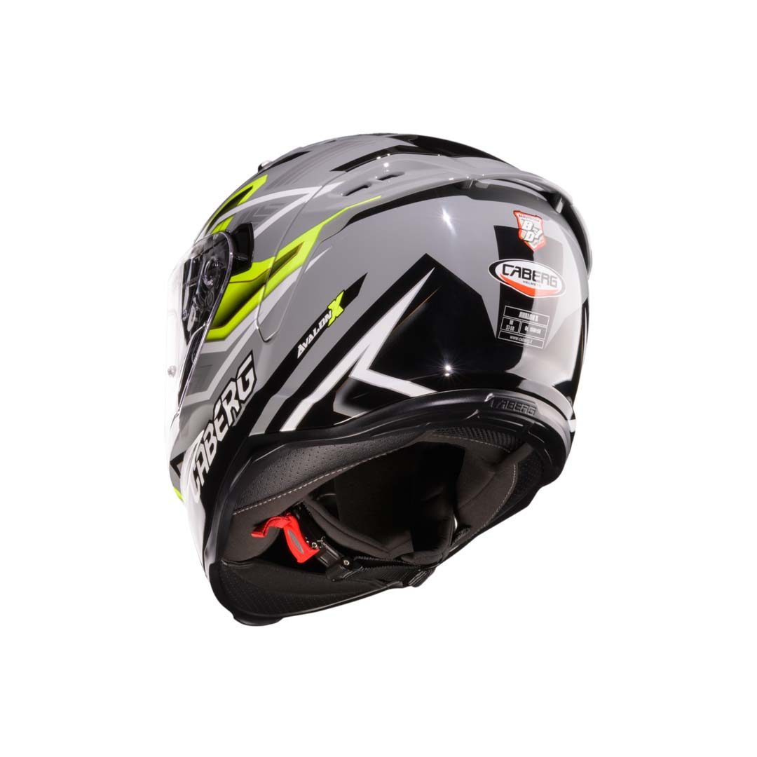 Caberg Avalon X Brama Grey/Yellow Fluo/Black Helmet - Image 4