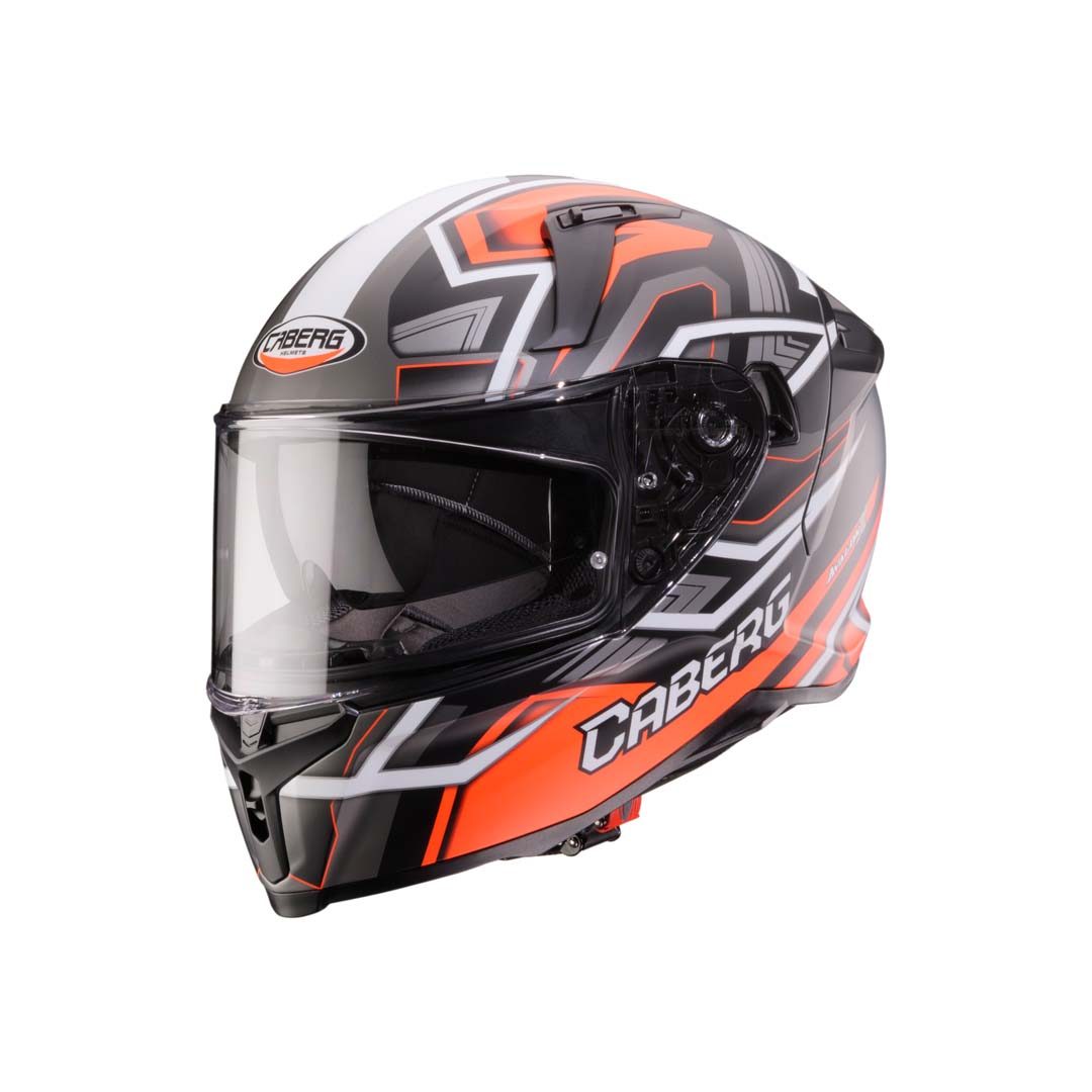 Caberg Avalon X Brama Matt Black/Red Fluo/Anthracite Helmet