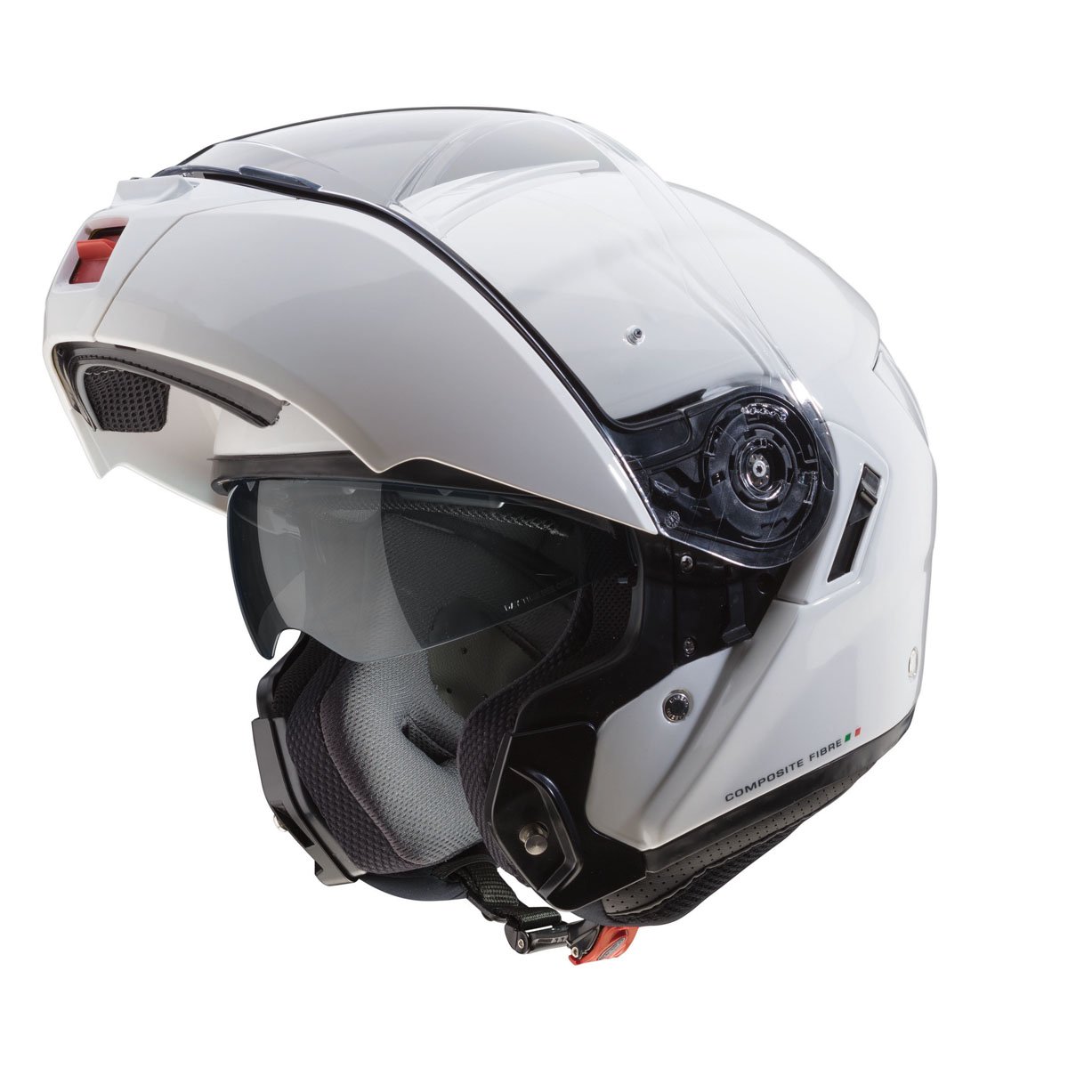 Caberg Levo White Flip Up Motorcycle Helmet - Image 2