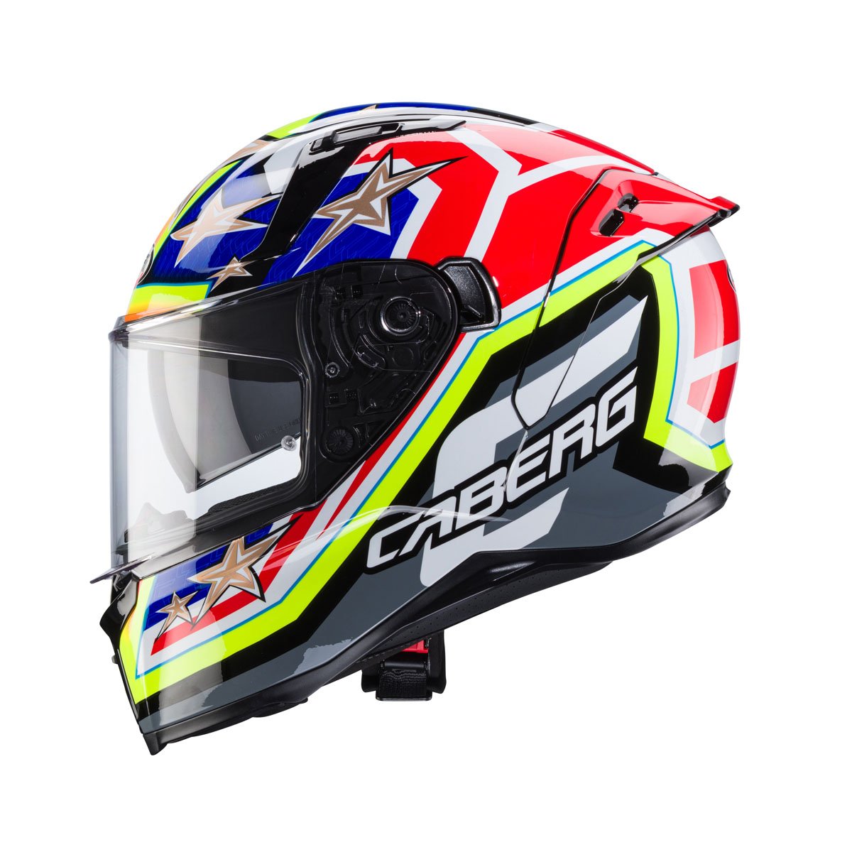 Caberg Avalon X Track Black/Yellow/Red/Blue Helmet - Image 2