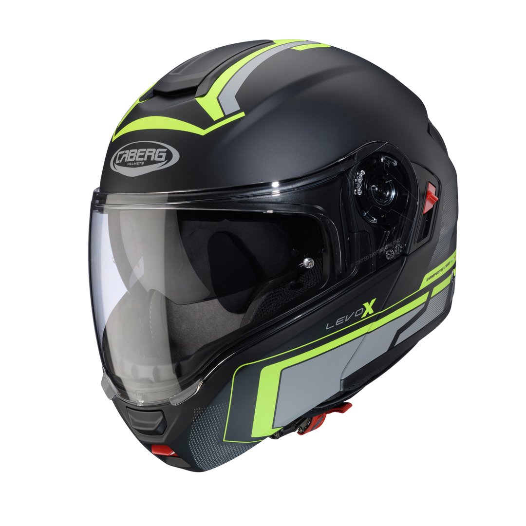 Caberg Levo X Elite Matt Black/Grey/Fluo Yellow Helmet Special Order