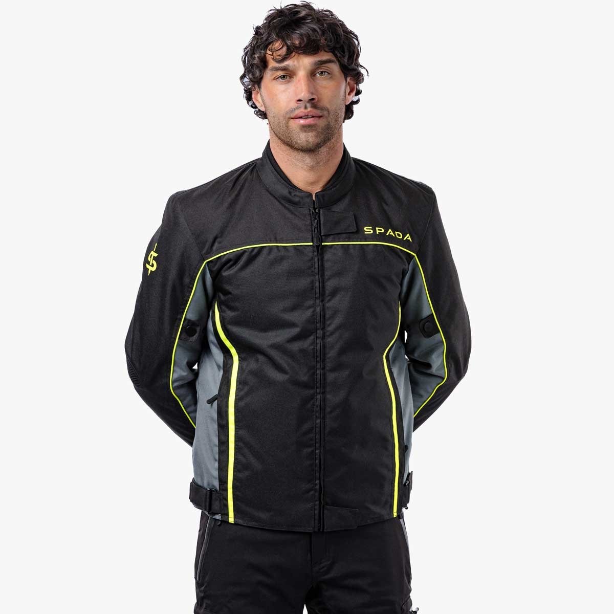 Spada Pace Rev.2 CE WP Jacket Black/Grey/Fluo - Image 3