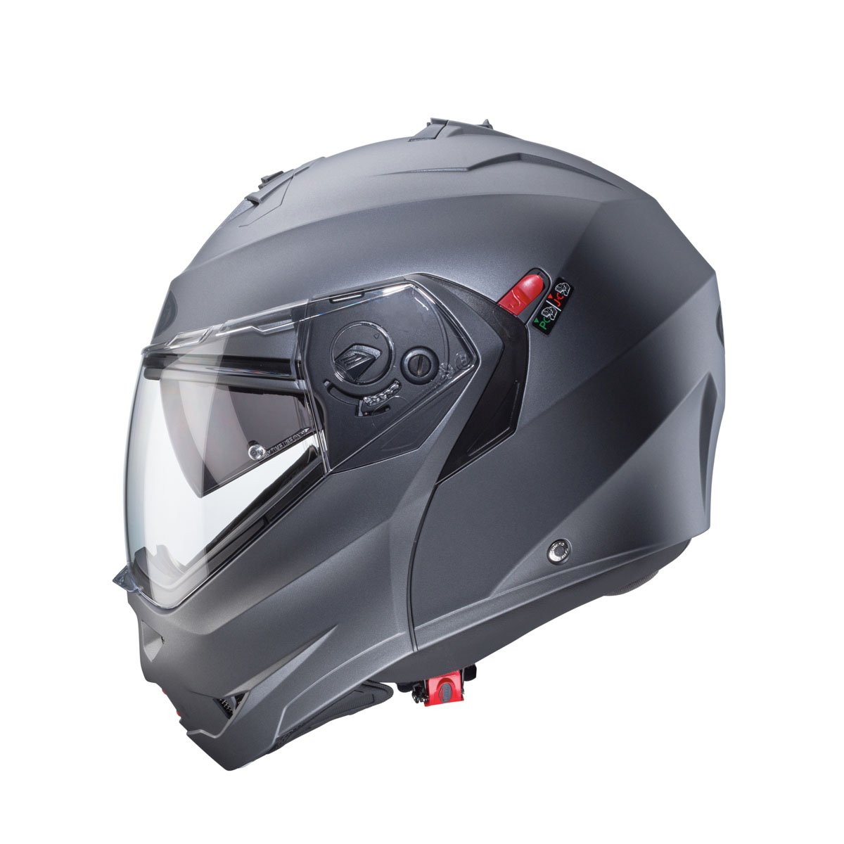 Caberg Duke X Matt Gun Metal Fip Up Motorcycle Helmet - Image 3