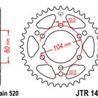 JT Rear Sprockets R/W 1478-42 [478]