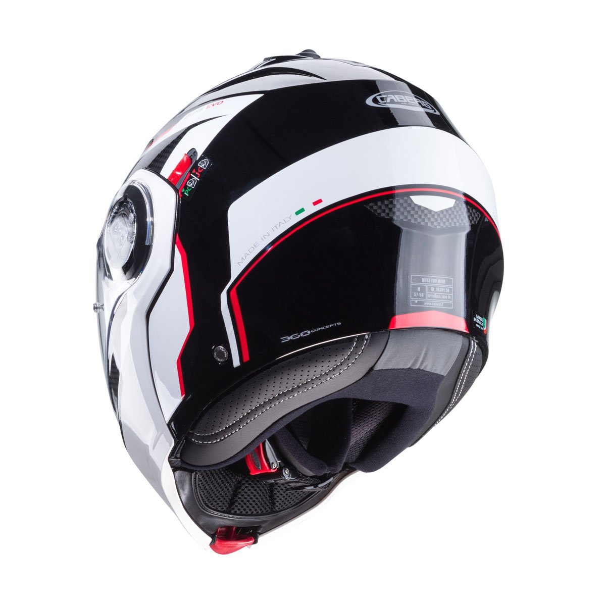 Caberg Duke Evo Move Black/White/Red Helmet - Image 4
