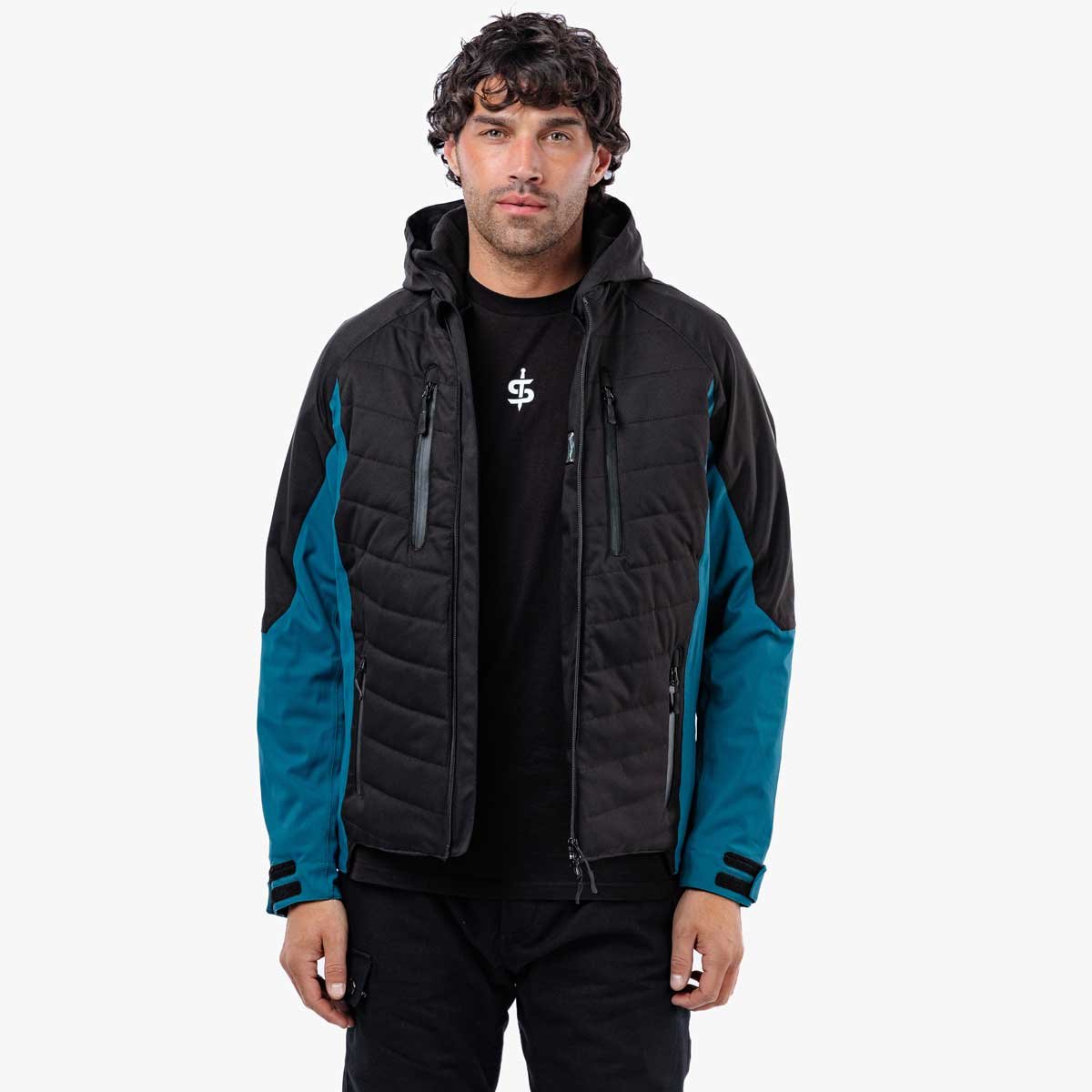 Spada Tino CE WP Quilted Jacket Black/Coral - Image 3