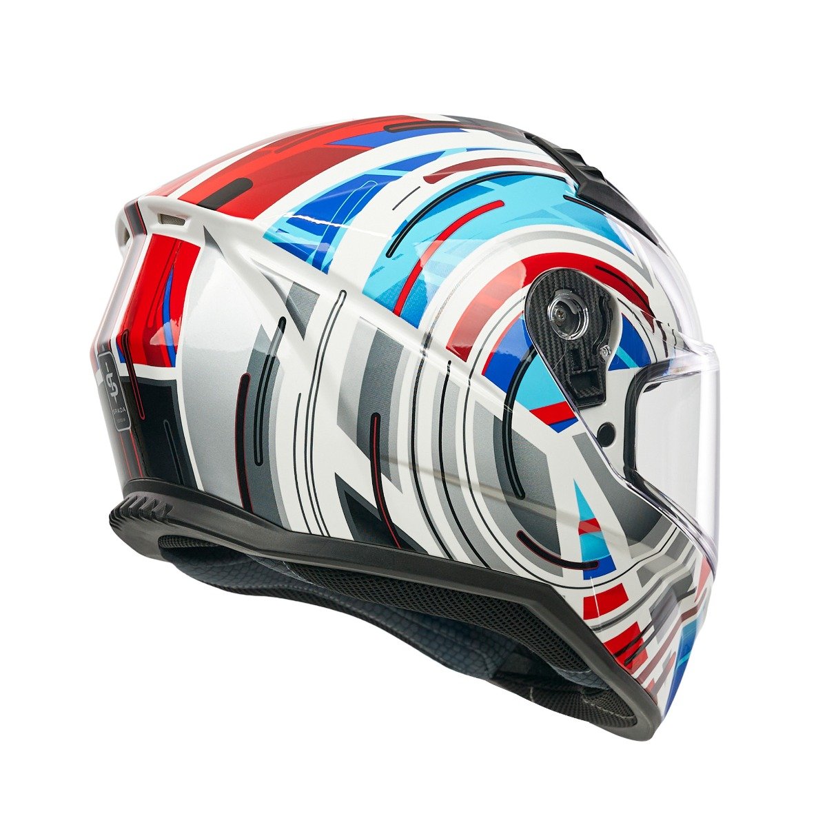 Spada Raiden 3 Cyclone White/Red/Blue Helmet - Image 6