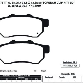 EBC Brake Pads FA478TT-SPECIAL ORDER