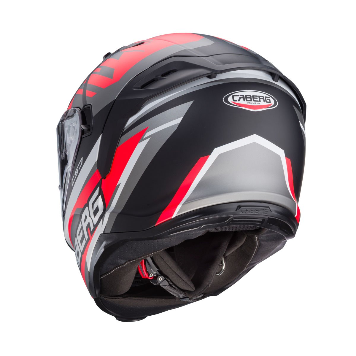 Caberg Avalon X Kira Matt Black/Grey/Red Full Face Motorcycle Helmet - Image 3