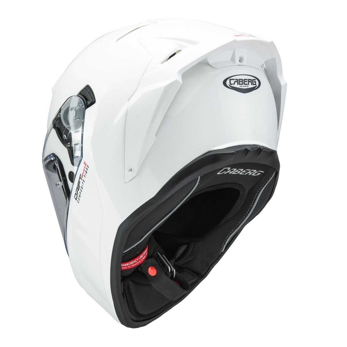 Caberg Drift Evo II White Full Face Motorcycle Helmet - Image 3