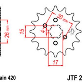 JT Gear Box Sprockets G/B 252-13