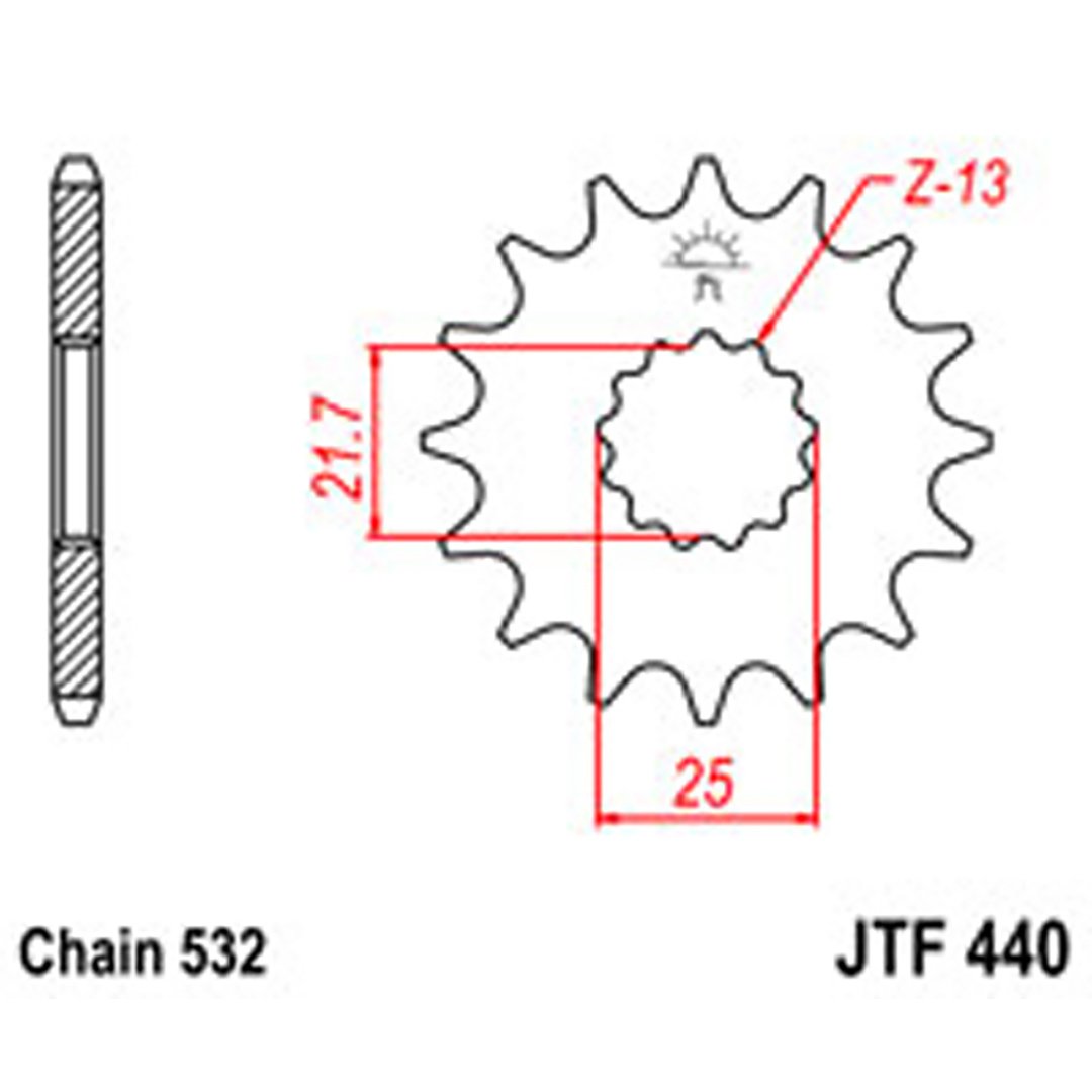 JT Gear Box Sprockets G/B 440-15T SUZ [429]