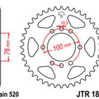 JT Rear Sprockets R/W 1825-46