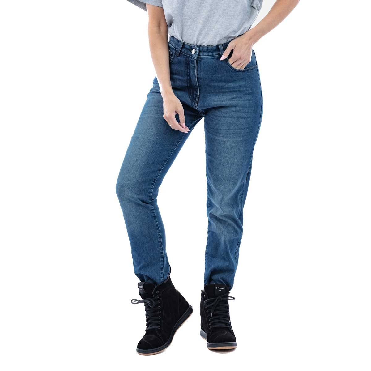 Spada Drifter CE Ladies Jeans Short Leg Washed Blue - Image 4