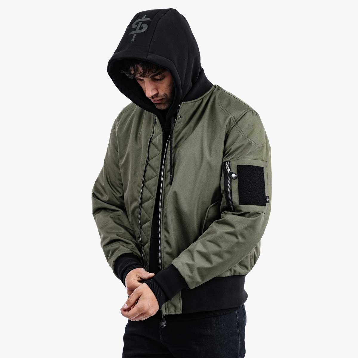 Spada Airforce MA1 CE WP Bomber Jacket Olive - Image 3