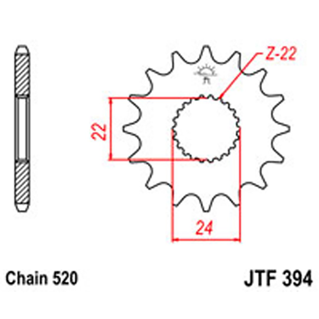 JT Gear Box Sprockets G/B 394-14 Aprilia
