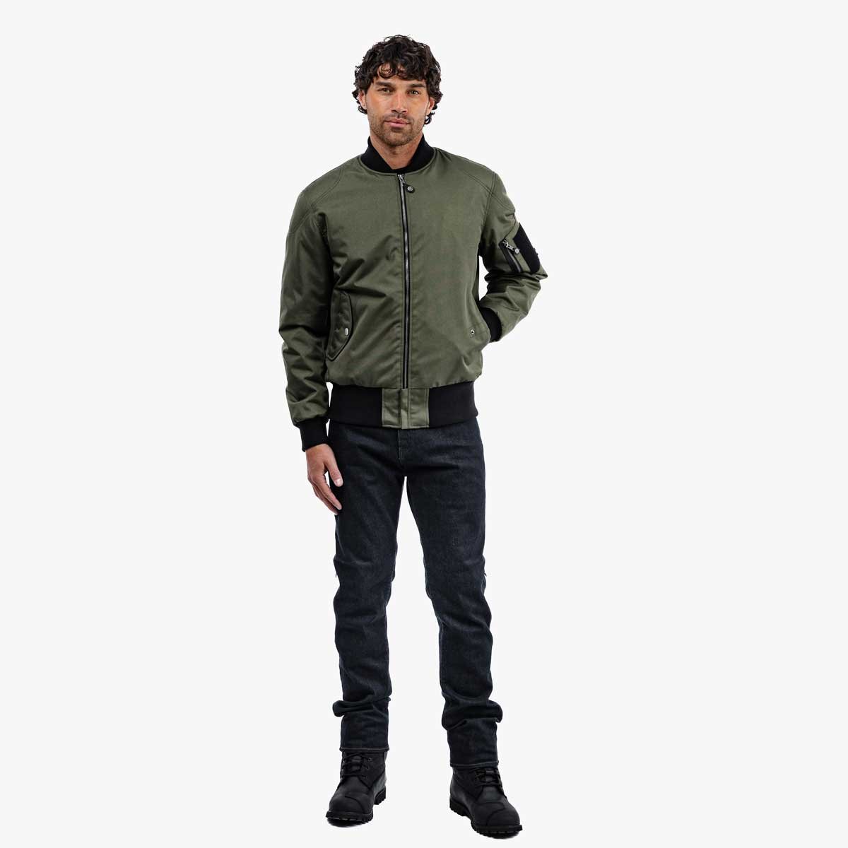 Spada Airforce MA1 CE WP Bomber Jacket Olive - Image 12