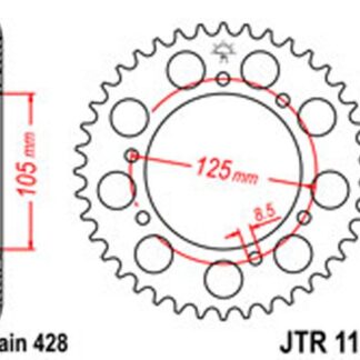 JT Rear Sprockets R/W 1134-52