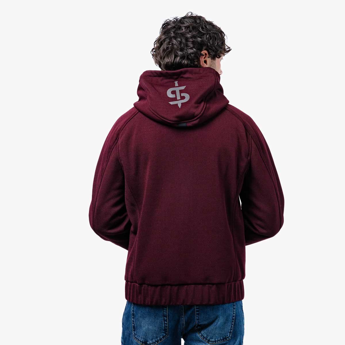 Spada Blade Zip CE Hoodie Port Red - Image 5