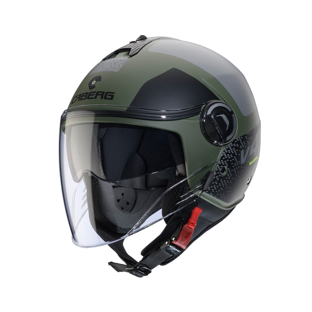 Caberg Riviera V4X Alpha Matt Military Green/Blk/Grey Helmet