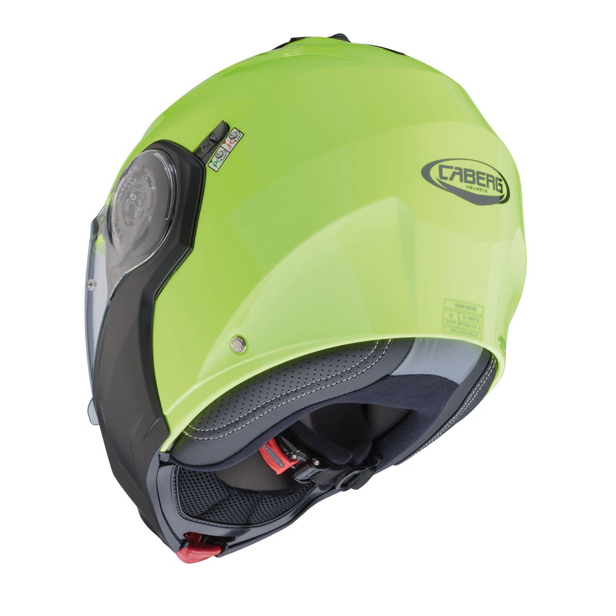 Caberg Droid Hi Viz Flip Up Motorcycle Helmet - Image 3