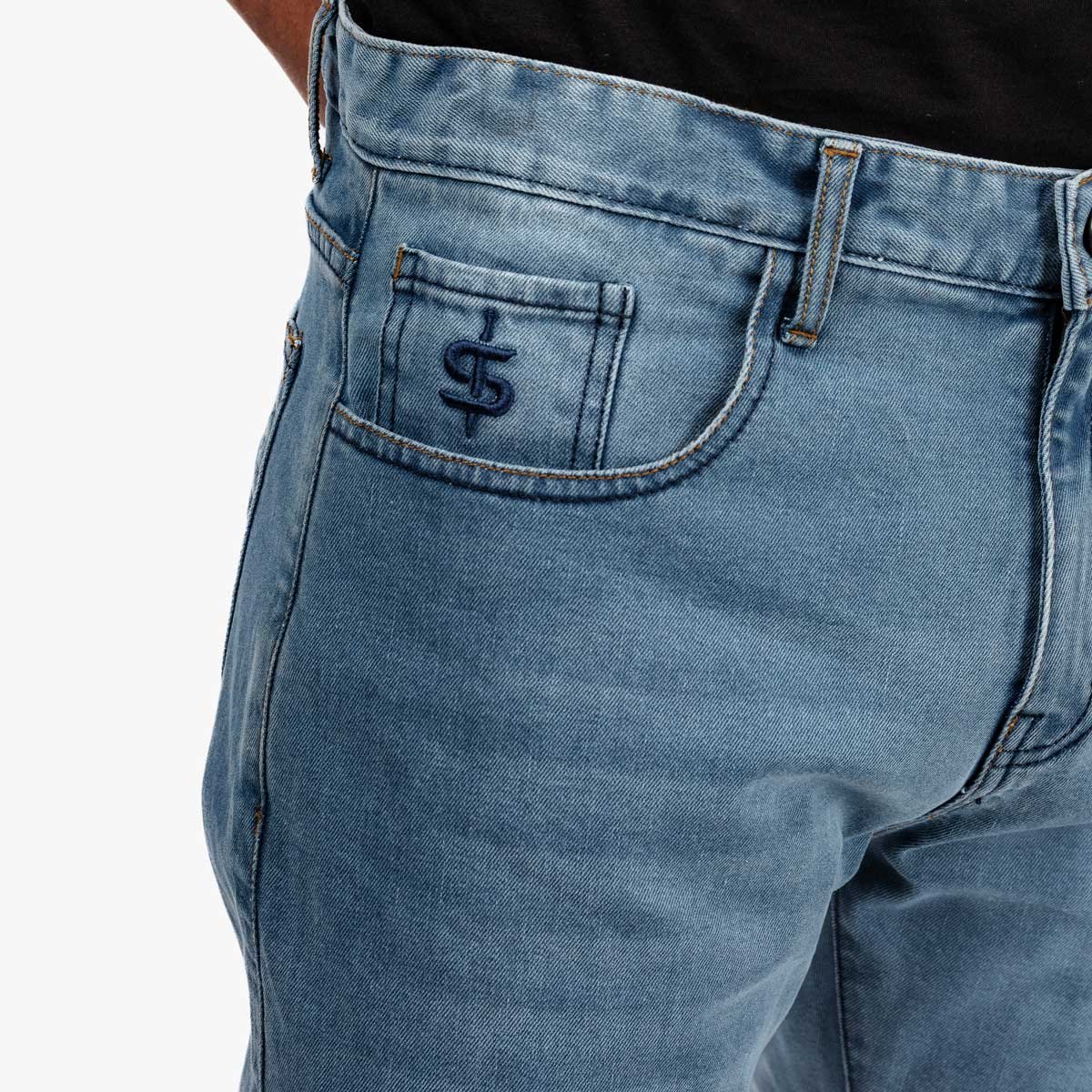 Spada Drifter CE Mens Jeans Short Leg Beach Blue - Image 4