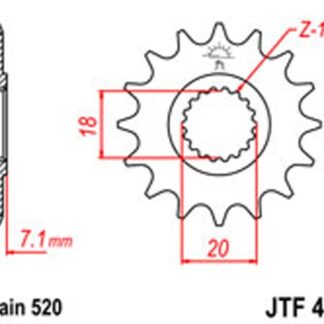JT Gear Box Sprockets G/B 427SC-13 [432]