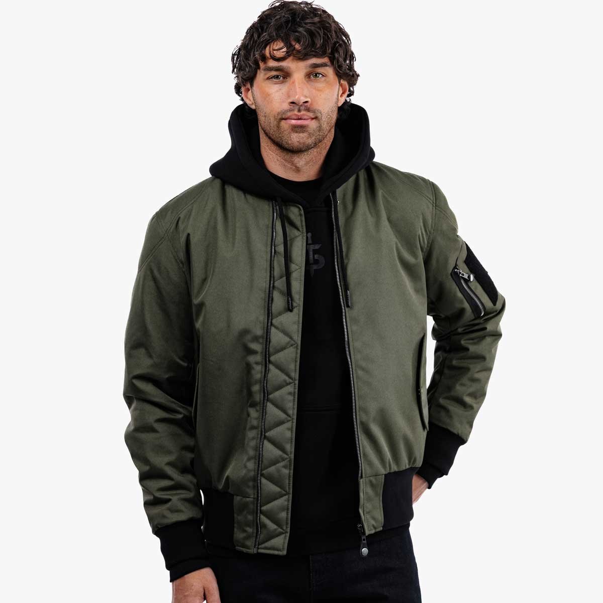 Spada Airforce MA1 CE WP Bomber Jacket Olive - Image 2