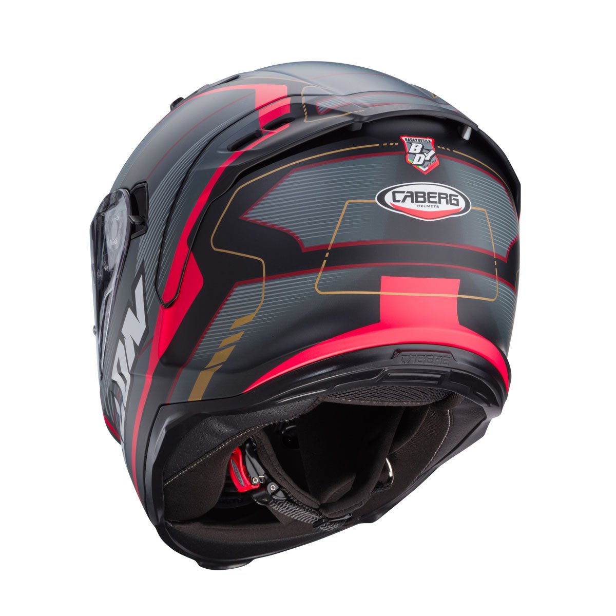 Caberg Avalon X Optic Matt Black/Grey/Red Helmet - Image 3