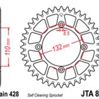 JT Rear Sprockets R/W 895-48SC Alloy
