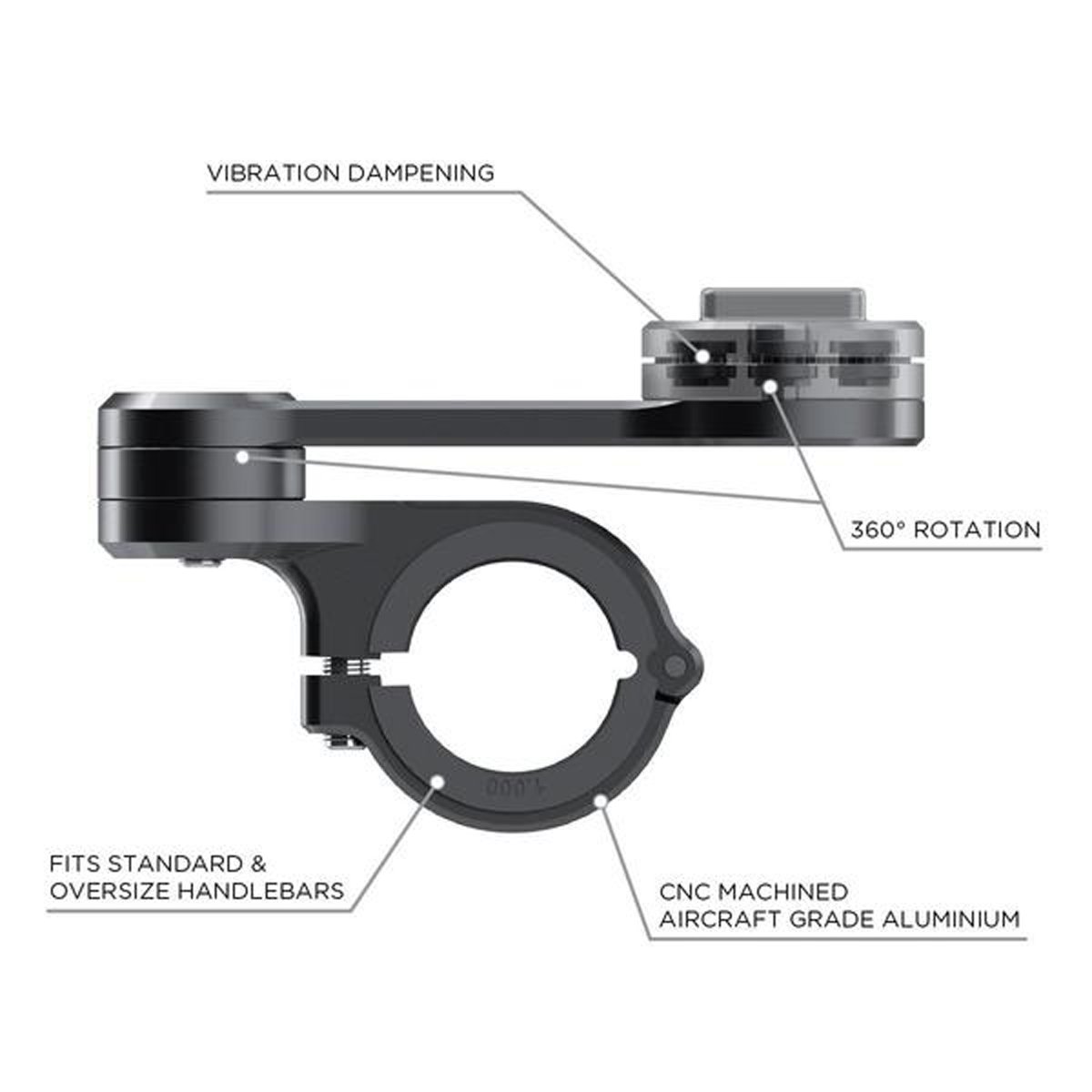 SP Connect 53138 Moto Mount Pro Black SPC/SPC+ - Image 2