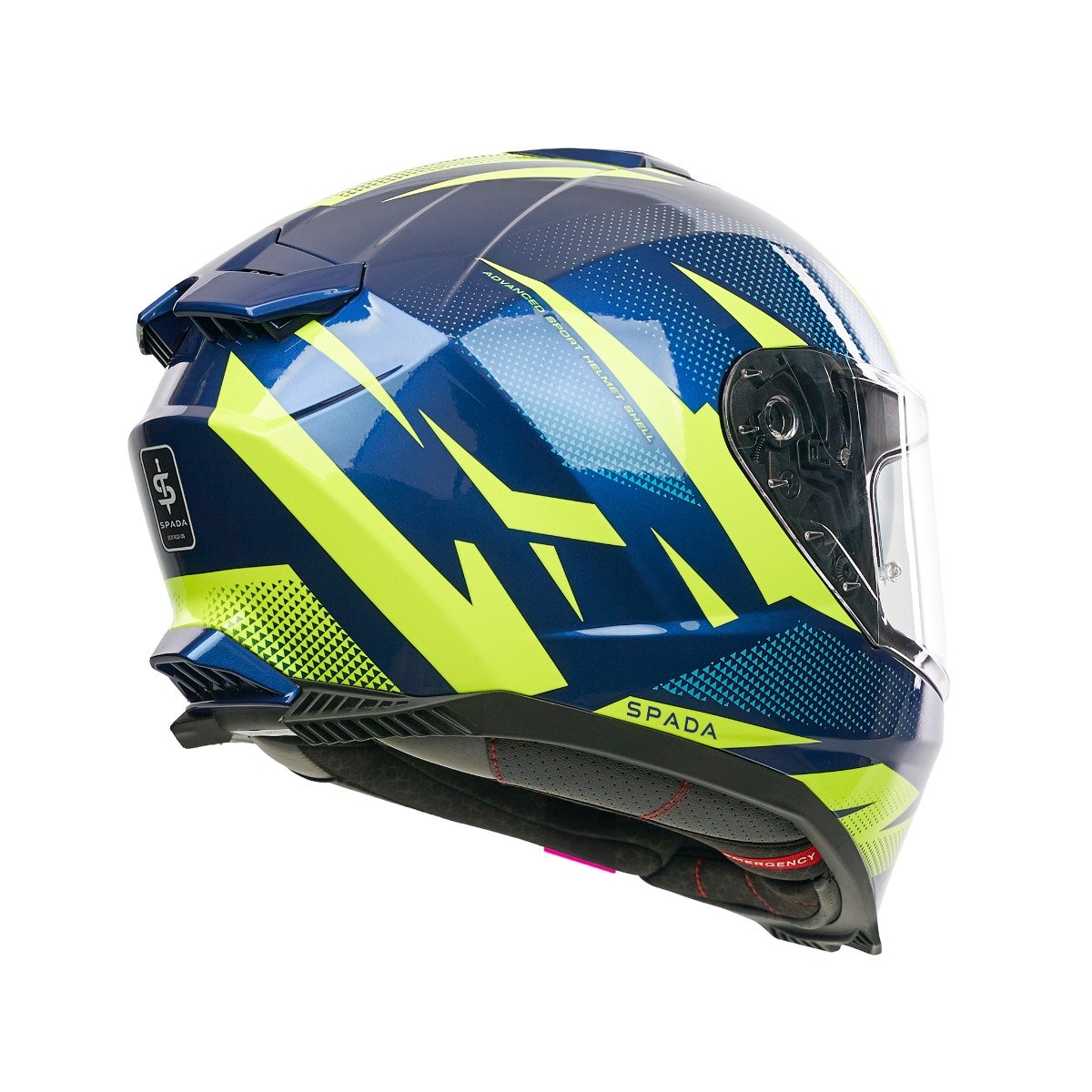 Spada SP18 Vertex Blue/Yellow Helmet - Image 6