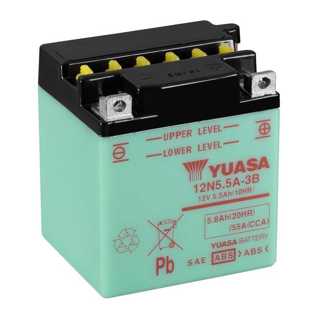 Yuasa Batteries 12N5-5A-3B (CP) With Acid