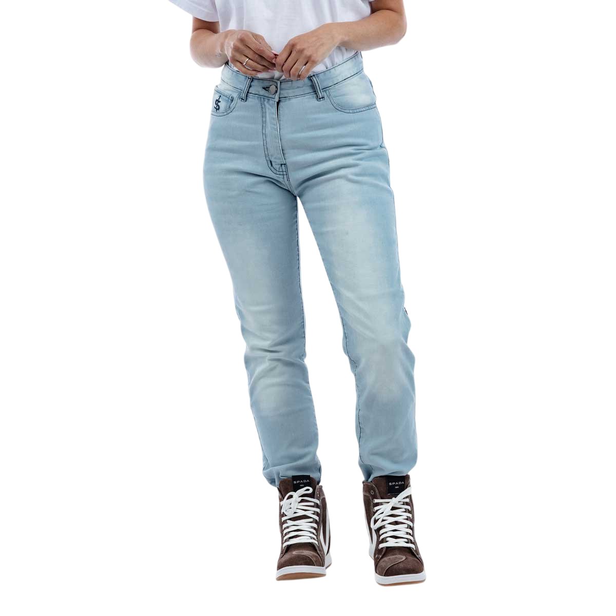 Spada Drifter CE Ladies Jeans Short Leg Beach Blue - Image 5