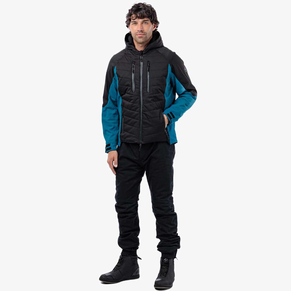 Spada Tino CE WP Quilted Jacket Black/Coral - Image 5