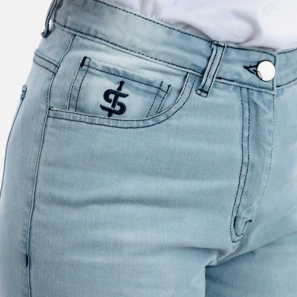 Spada Drifter CE Ladies Jeans Short Leg Beach Blue - Image 10