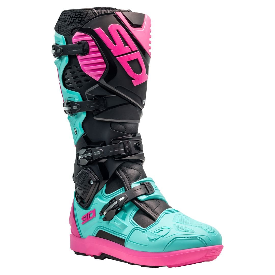 Sidi Crossfire 3 SRS CE Boots Black/Mint/Pink