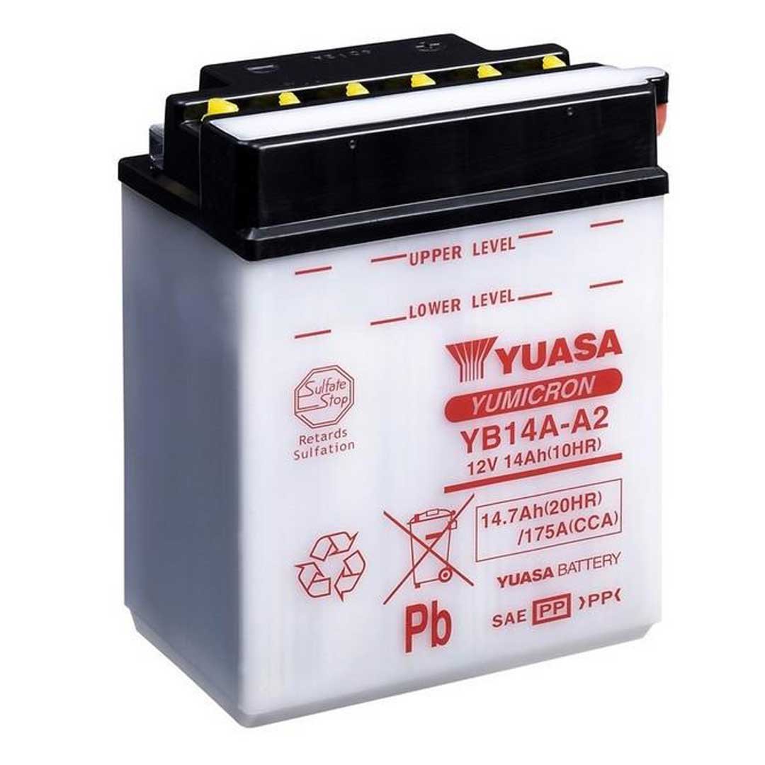 Yuasa Batteries YB14A-A2 (CP) With Acid
